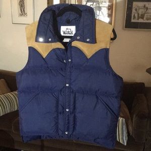 Vintage wool rich down vest.